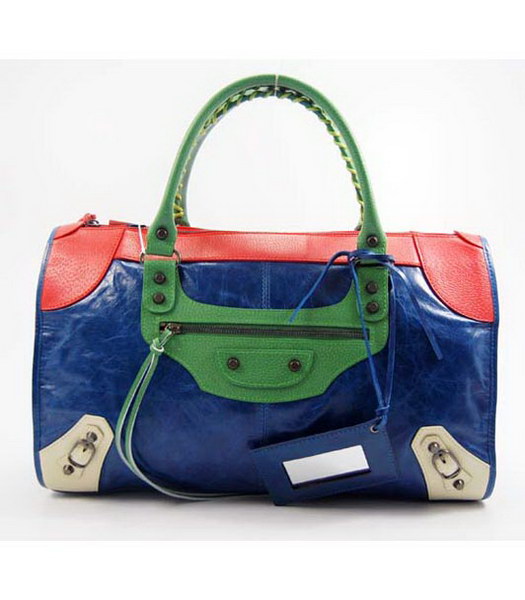 Balenciaga Vacanza Lavoro Colorful Borsa grande in Dark Blue